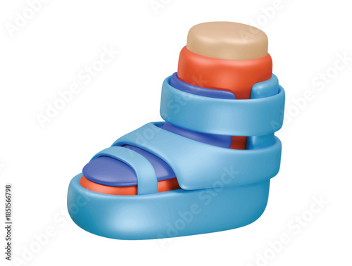 orthopedic cast icon 3d illustration render