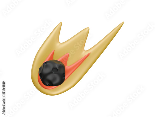 comet icon 3d illustration render
