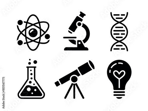 Science Icons, Laboratory Symbols Set