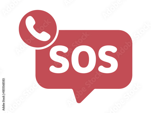 SOS Emergency Phone Call Symbol