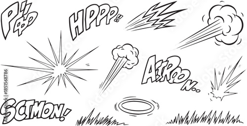 Comic Book Sound Effects and Visual Elements Collection 2.