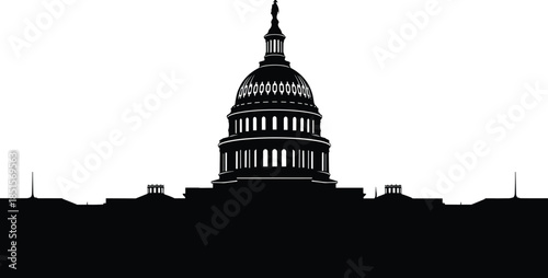 Tyrannosaurus Rex T-Rex dinosaur silhouette vector illustration, prehistoric reptile, jurassic period, predator animal, mascot, detailed graphic minimal design element, black icon, wildlife.