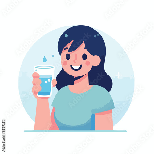 A person is drinking from a glass