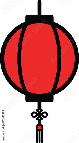 Red lantern illustration for Chinese New Year lunar celebrations