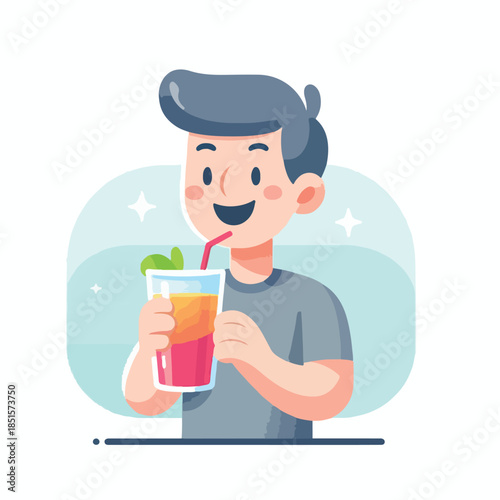A person is drinking from a glass
