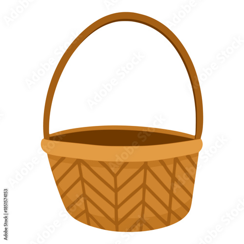 laundry basket washing clothes flat color vector illustration template design