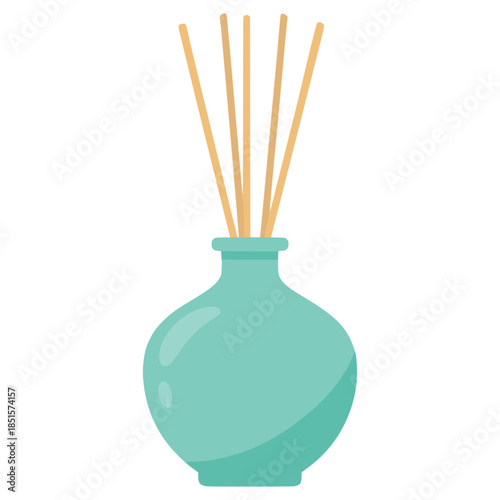 aromatic oil diffuser flat color vector illustration template design