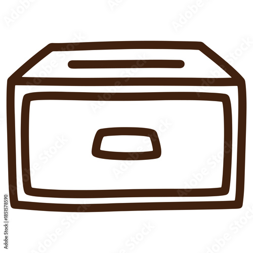 Illustrated icon of a microwave oven in a simple style suitable for kitchen or home appliance themes