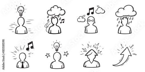 set of cutlery silhouettes