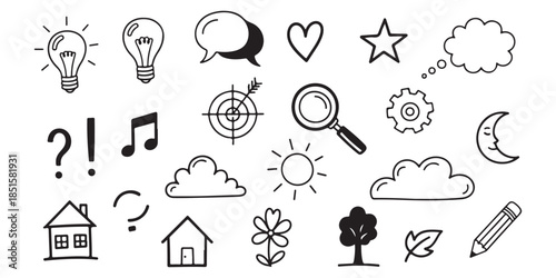 set of kitchen utensils vector