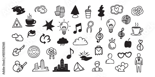 set of vector icons of different shapes