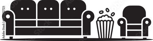 Cooking pasta in a pot with a wooden spoon on stove silhouette