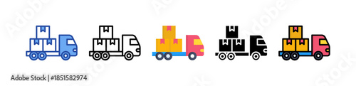Cargo Icon Multi Style Illustration