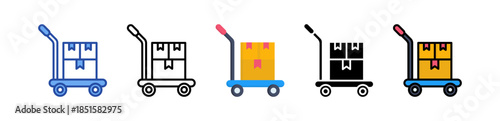 Trolley Icon Multi Style Illustration