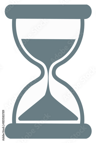 Gray Hourglass Sand Timer Design Passing of Time Deadline Icon Sandglass Silhouette
