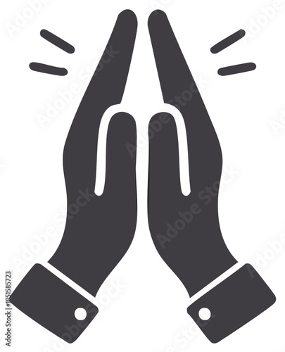 High Five Gesture Icon Symbolizing Celebration and Agreement