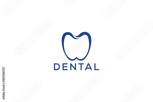Minimal Dental Logo on White Background