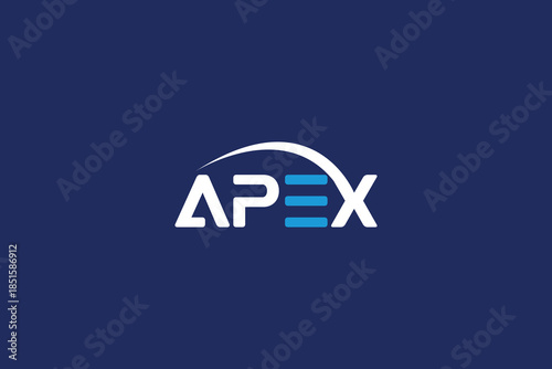Εκτύπωση καμβά Minimal Letter Apex Wordmark Logo Design on Dark Background