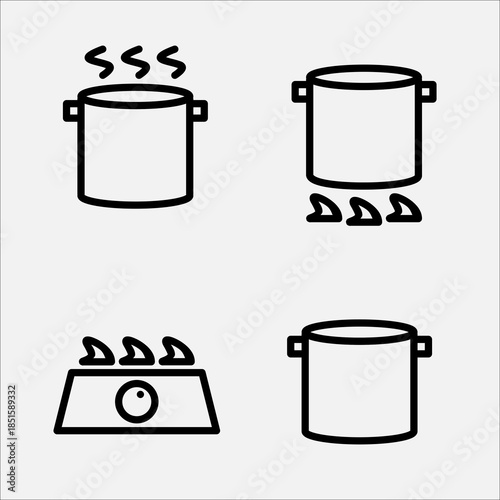 set of kitchen utensils