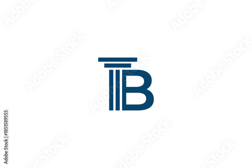 Sleek Minimal Law and Legal Firm Letter B Logo on White Background