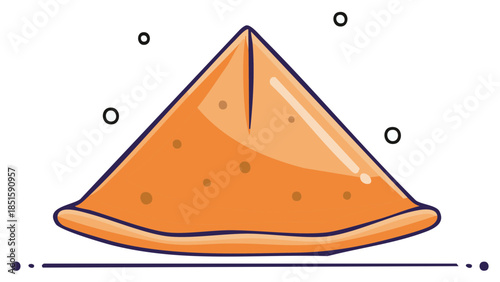 Golden fortune cookie vector illustration for good luck prosperity and future predictions