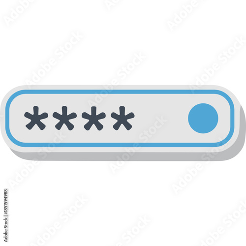 Password Input Field Icon with Asterisks and Dot