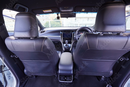 Fototapeta SUV,運転席,後部座席視点,ハンドル,カーナビ, 車内, 室内