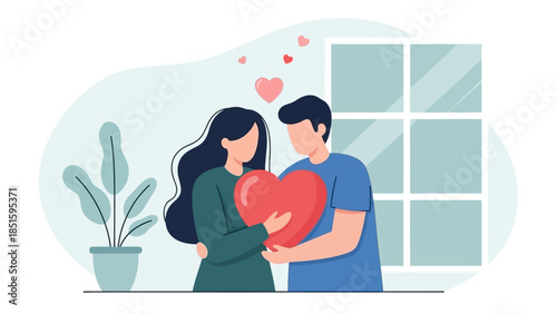 Affectionate Couple in a Loving Hug