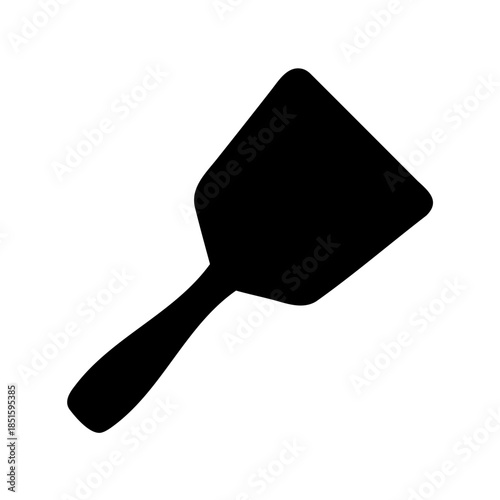 Monochrome silhouette of a kitchen spatula, useful for cooking and baking tasks