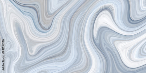 Abstract blue background with flowing liquid waves and a silver silk texture creates a wavy motion pattern for an artistic wallpaper design