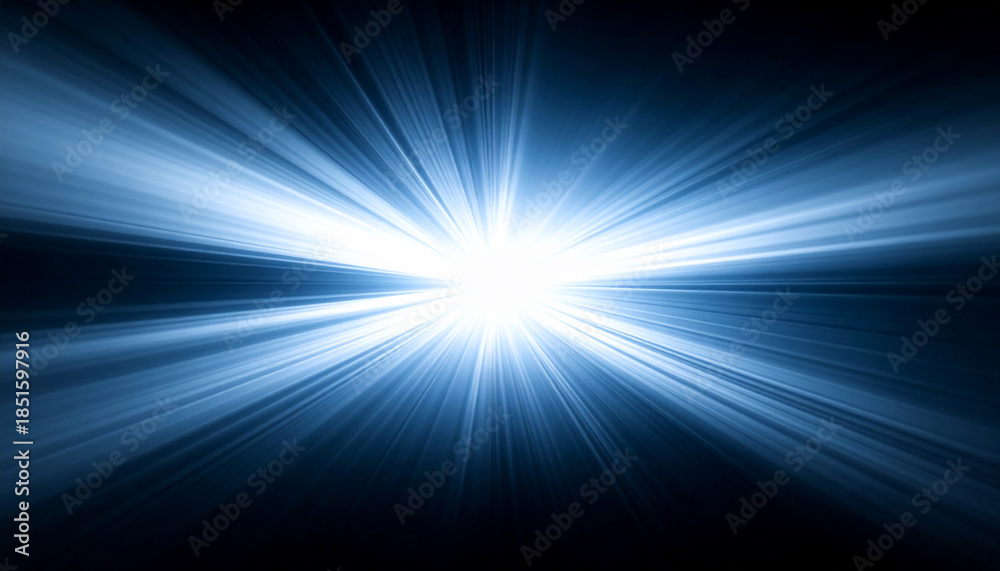 Obraz premium Blue Light Burst Abstract