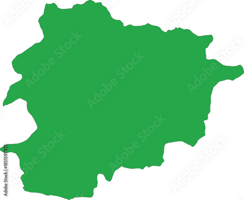 Simple vector map illustration of the united arab Emirates shown as an isolated country silhouette on a white background