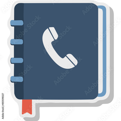 Phone Book Icon: Contact List Directory for Business and Personal Use