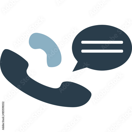 Phone Call and Chat Bubble Icon