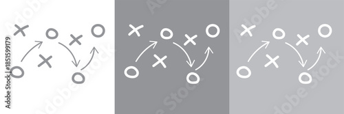 football tactics Icon. Symbol isolated white background. vector illustration. color editable.
