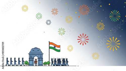 Vibrant happy new year 2026 celebration with colorful fireworks and sparks on dark background