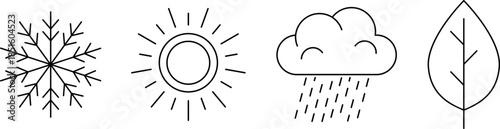 Minimalist Weather and Nature Icons