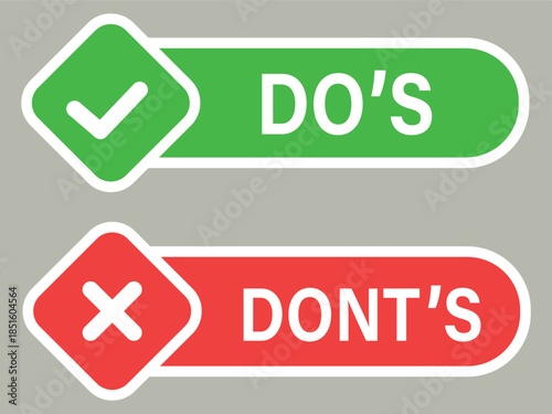 Do's and Don'ts Guidelines  Clear Instruction and Rules Infographic