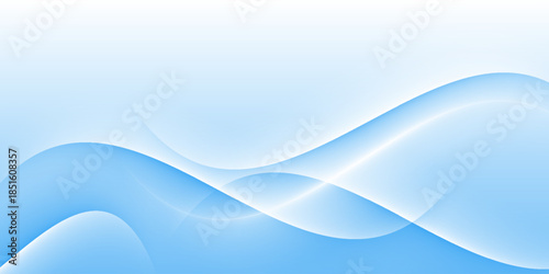 Abstract white wavy glowing lines on a blue background. Futuristic digital high-technology pattern. Health Care concept. Vector