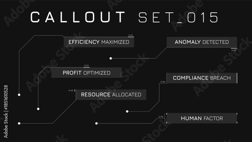 Callout Hud Kit Featuring Graph Lines And Nodes For Map