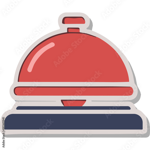 Red Food Serving Cloche Icon