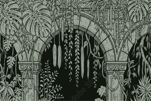 An ancient Roman wall meets the historic stone facade of a medieval mosque and Gothic church, showcasing an architectural landmark of European religion and travel history