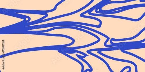 Cool Groovy Striped Texture. Abstract Geometric Lines Y2k Pattern.Modern Brush Hand Drawn Background.