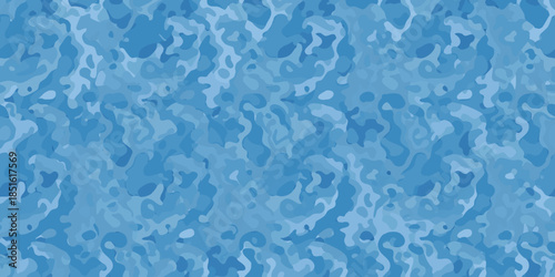 Abstract blue water texture with swirling patterns and varying shades