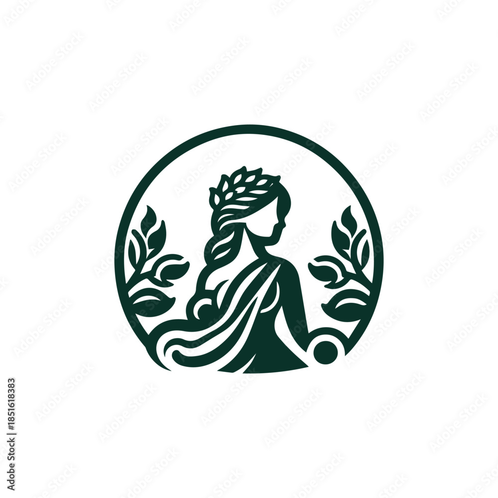 Fototapeta premium Harvest Goddess Logo