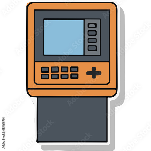 Retro Handheld Game Console Illustration