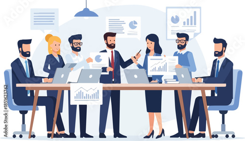 Team of Business People Working on a Rocket Ship for a Startup Project