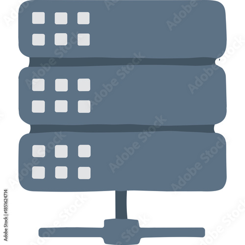 Server Rack Icon - Data Storage and Cloud Computing