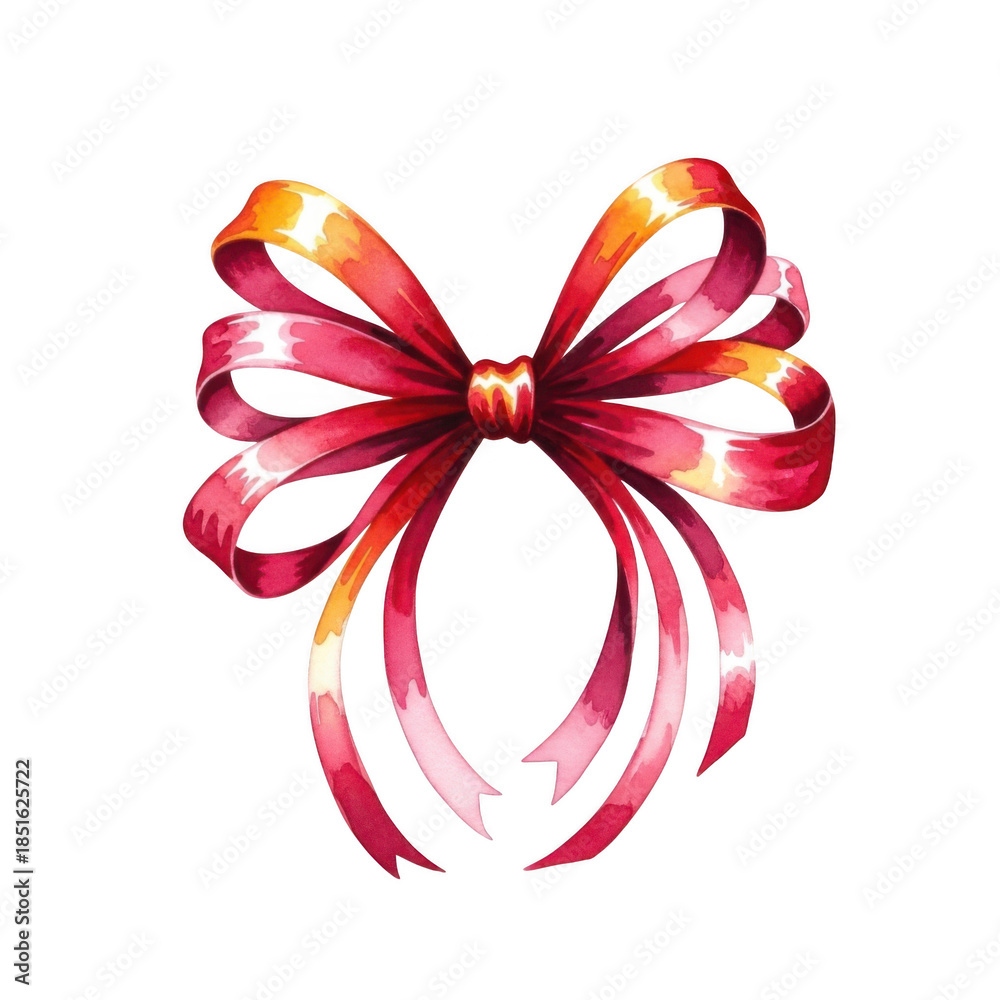 Fototapeta premium Elegant ribbon bow isolated on white background