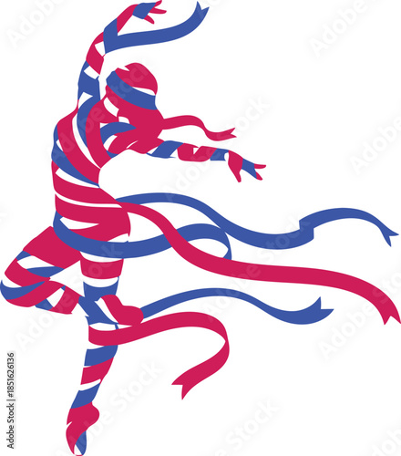 Dancer with ribbons